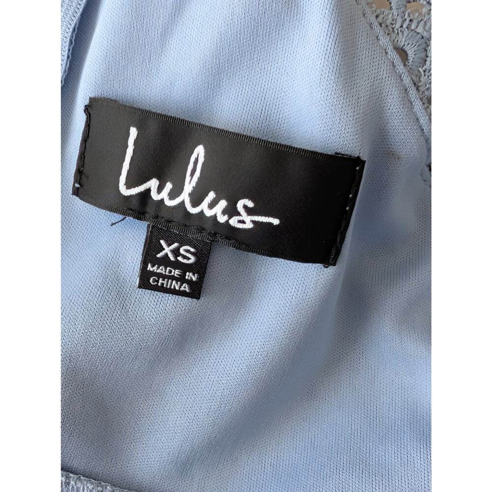 Lulus "This is Love" Slate Blue Lace Maxi Dress - NWT XS - Picture 6 of 10